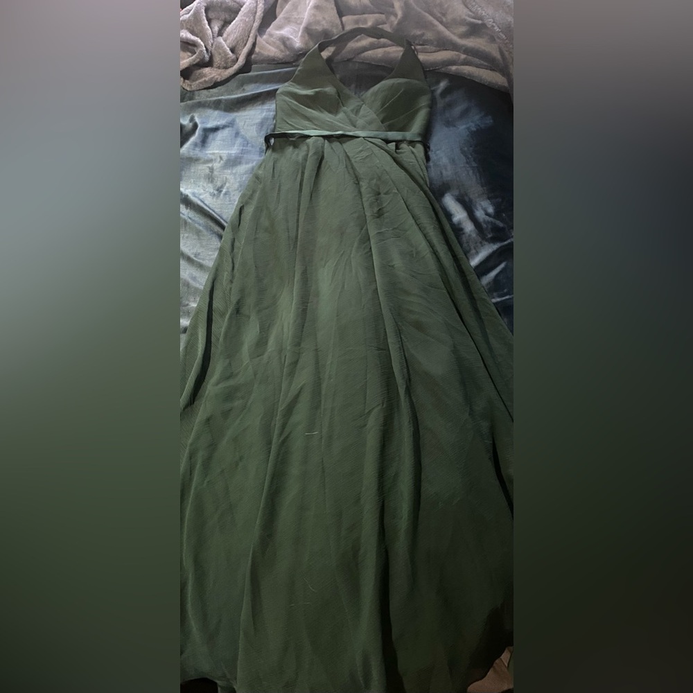 Long green Vera Wang dress